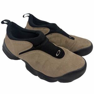 Vintage Y2K Oakley Flesh Slip-On Shoes Mens Size 10 Brown Suede Leather Rare